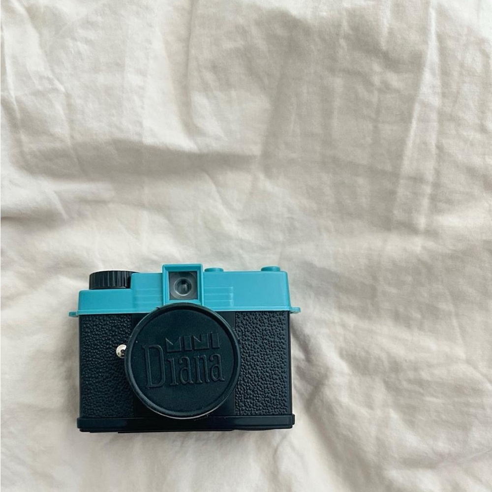 a.n.a Mini Diana-style Toy Camera in Cyan and Black